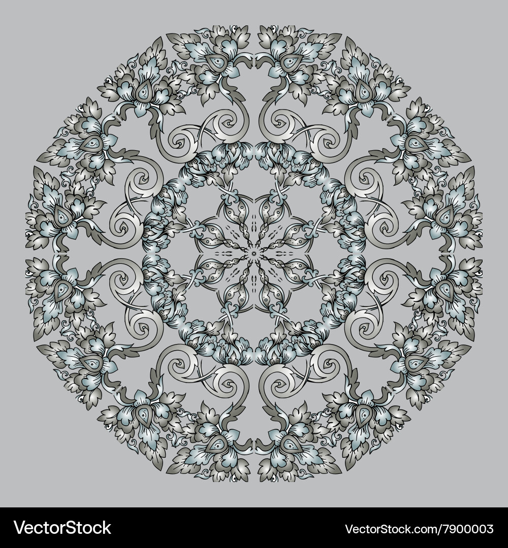 Circular abstract pattern in arabic style vector image
