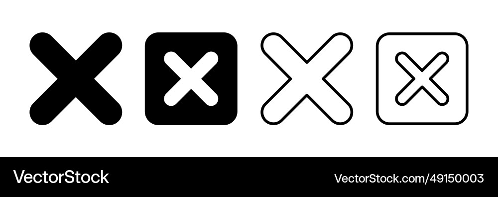 Close icon delete remove cancel exit symbol vector image
