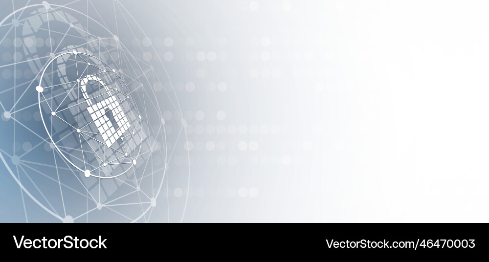 Cyber security and information or network vector image