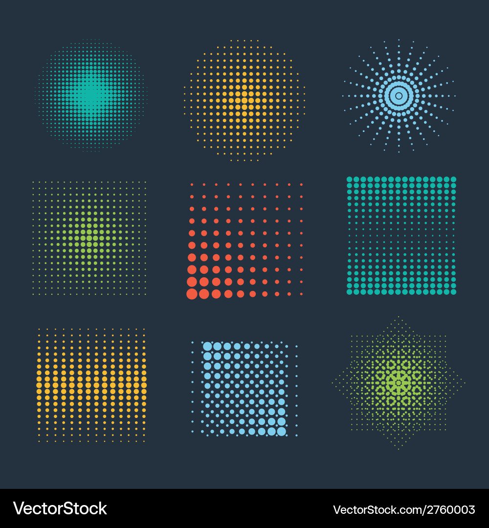 Halftone Dot Patterns vector image