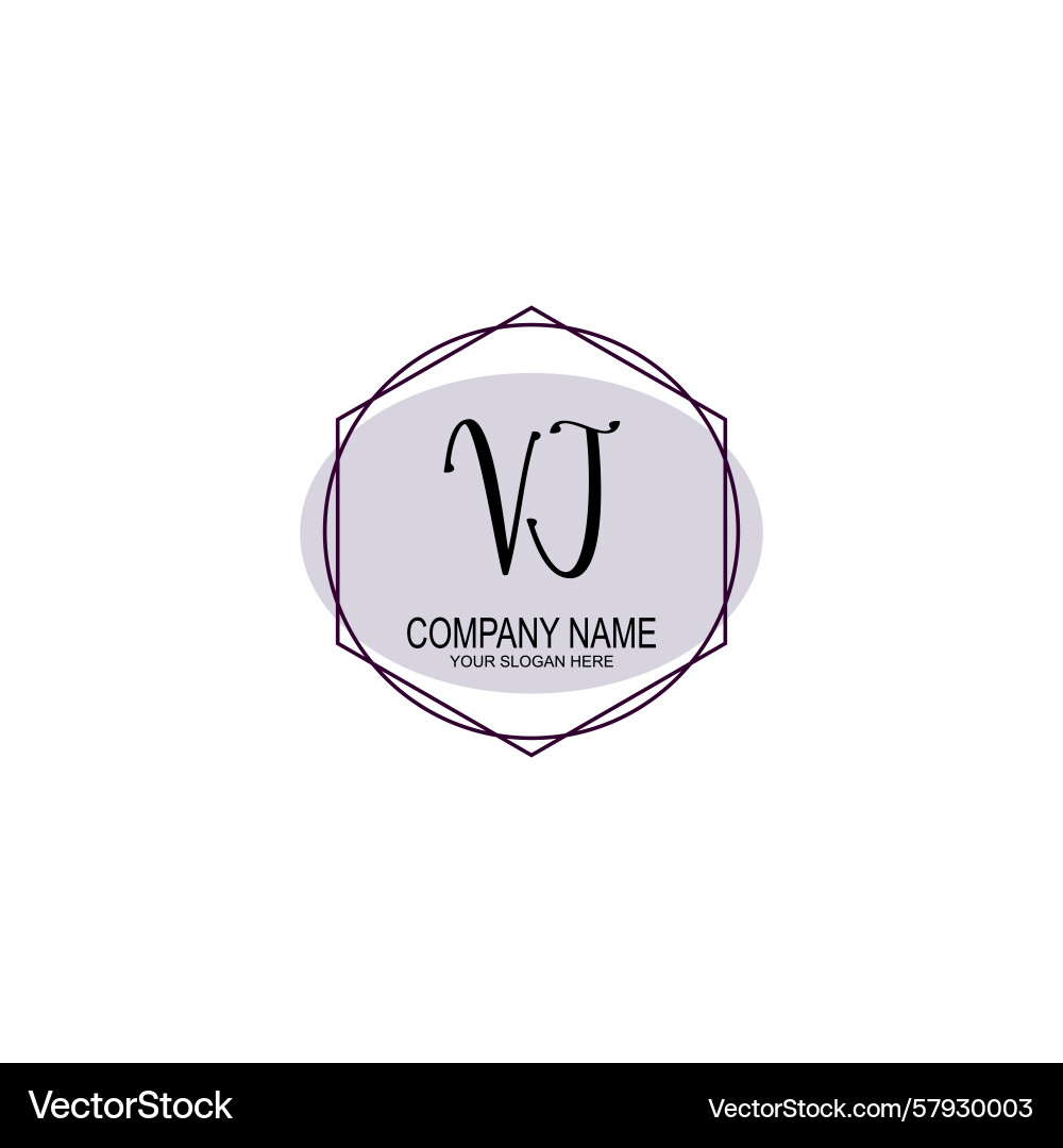 Handwriting logo concepts with initial vj Handwriting logo concepts with initial vj Vector Image