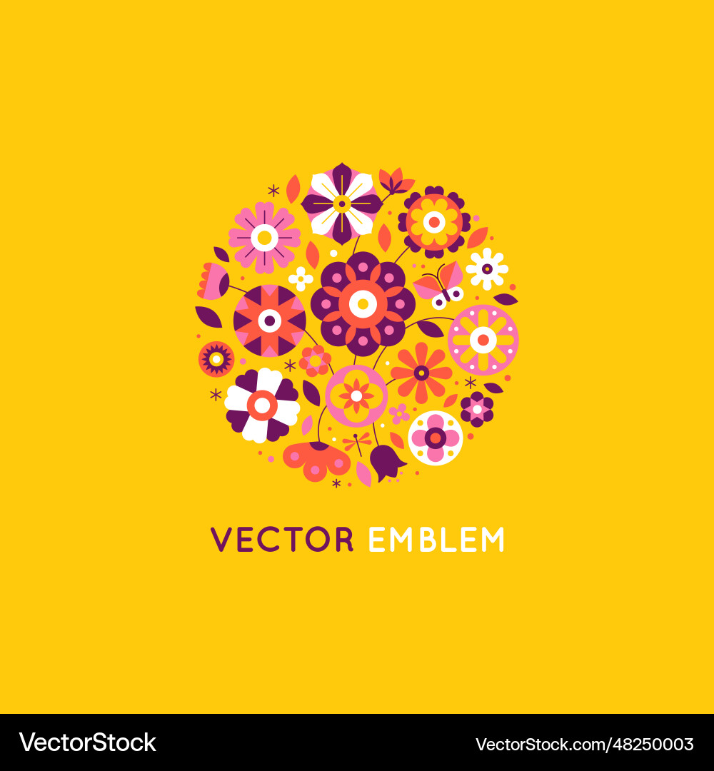 In simple flat geometric and linear style Vector Image