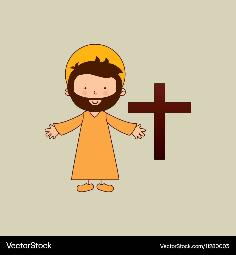 Jesus christ open arms with bible design – Royalty-Free Vector | VectorStock, image size:1000x1080