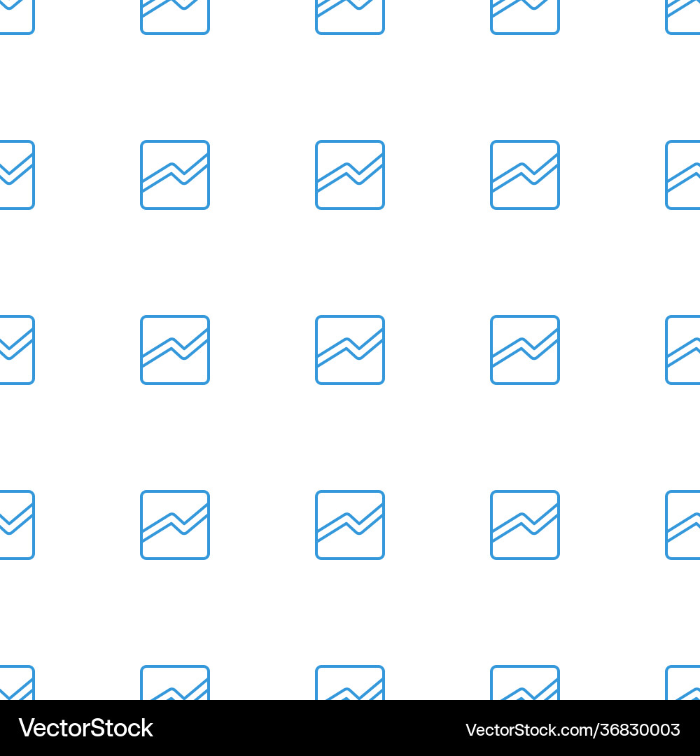 Line chart icon pattern seamless white background vector image