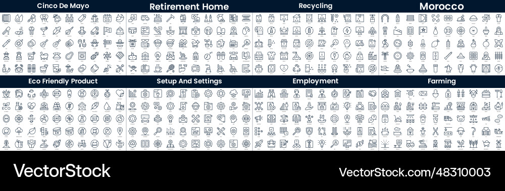Linear style icons pack in this bundle include Linear style icons pack in this bundle include vector image