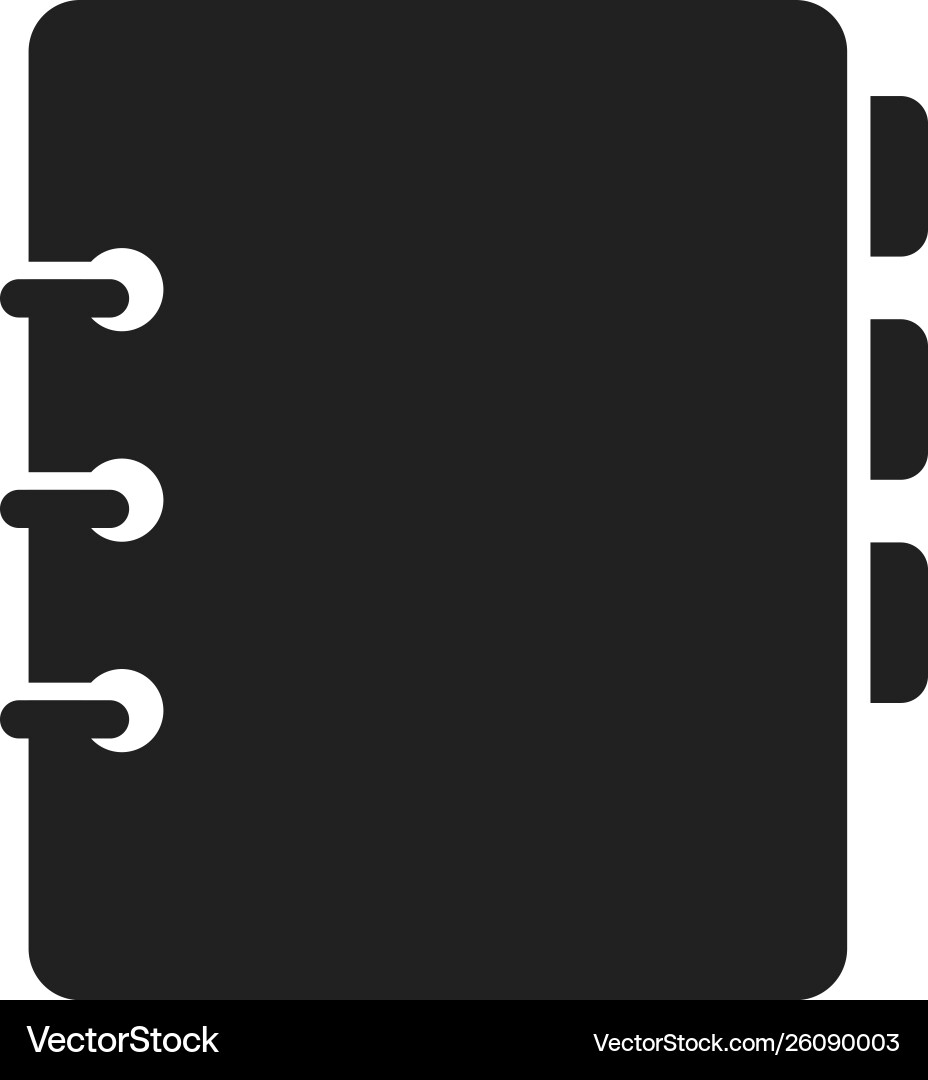 Notebook icon small book for writing notes Notebook icon small book for writing notes vector image