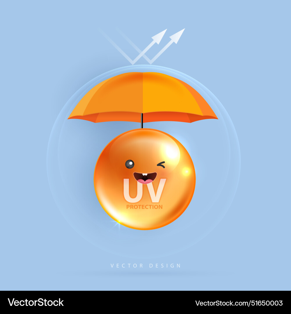 Protected shield from the suns rays degrees Protected shield from the suns rays degrees Vector Image