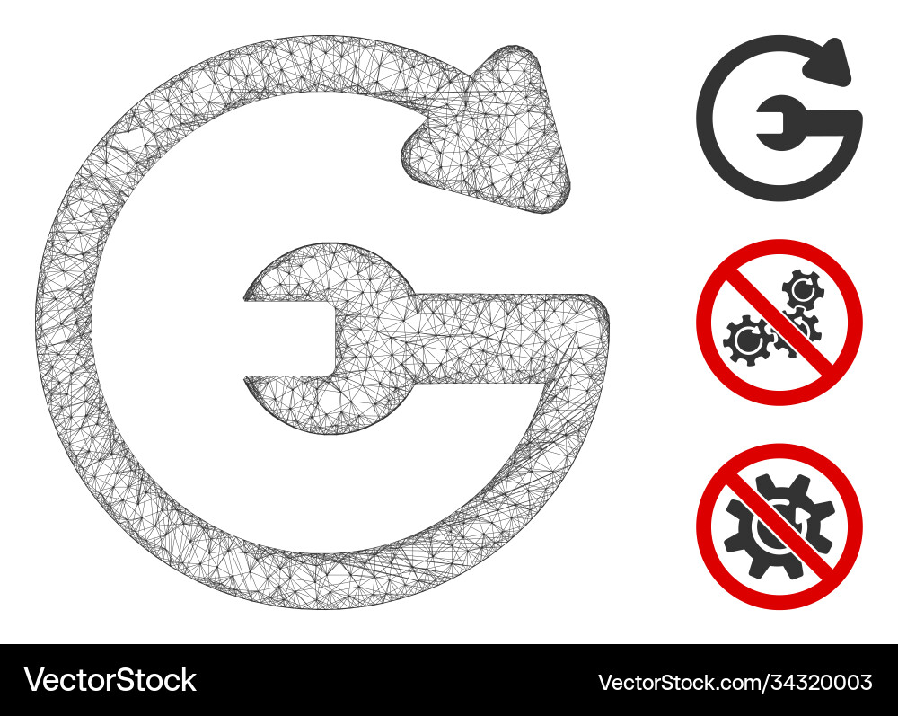 Repeat service polygonal web mesh Repeat service polygonal web mesh vector image