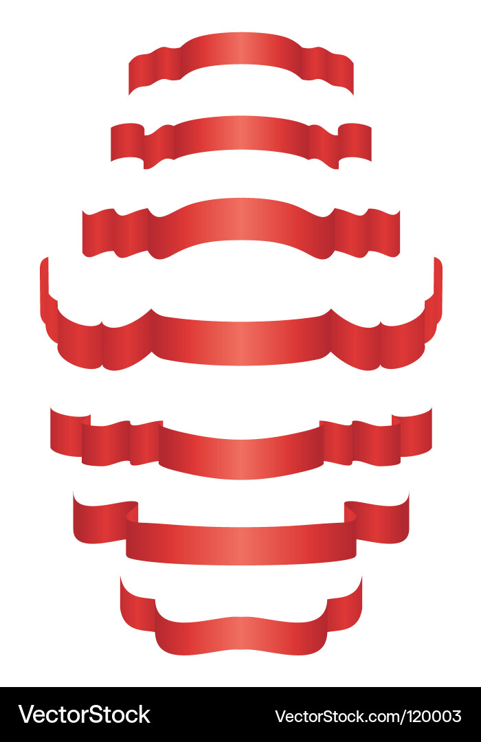 Ribbon set Vector Image