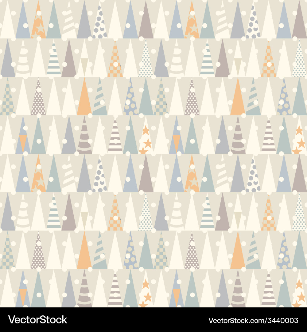 Seamless pattern with christmas trees vector image