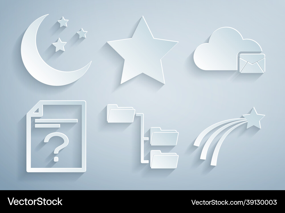 Set folder tree cloud mail server unknown Set folder tree cloud mail server unknown vector image