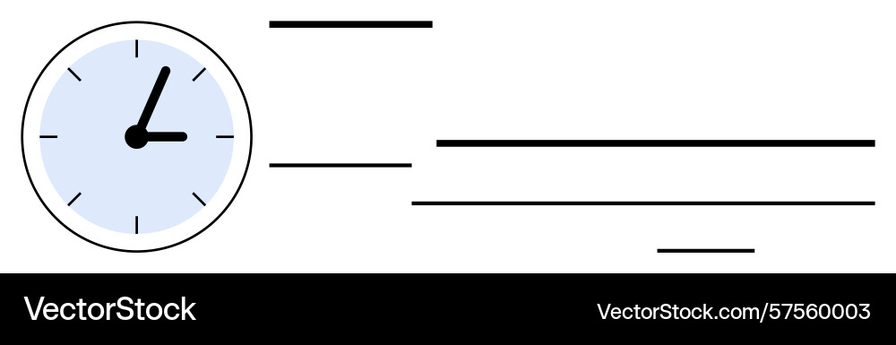 Streamlined time management with minimalist clock Streamlined time management with minimalist clock Vector Image