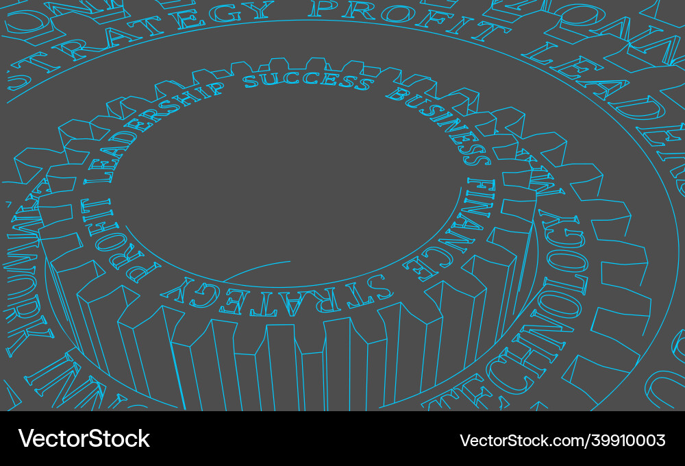 Text on the gears isometric style concept Vector Image