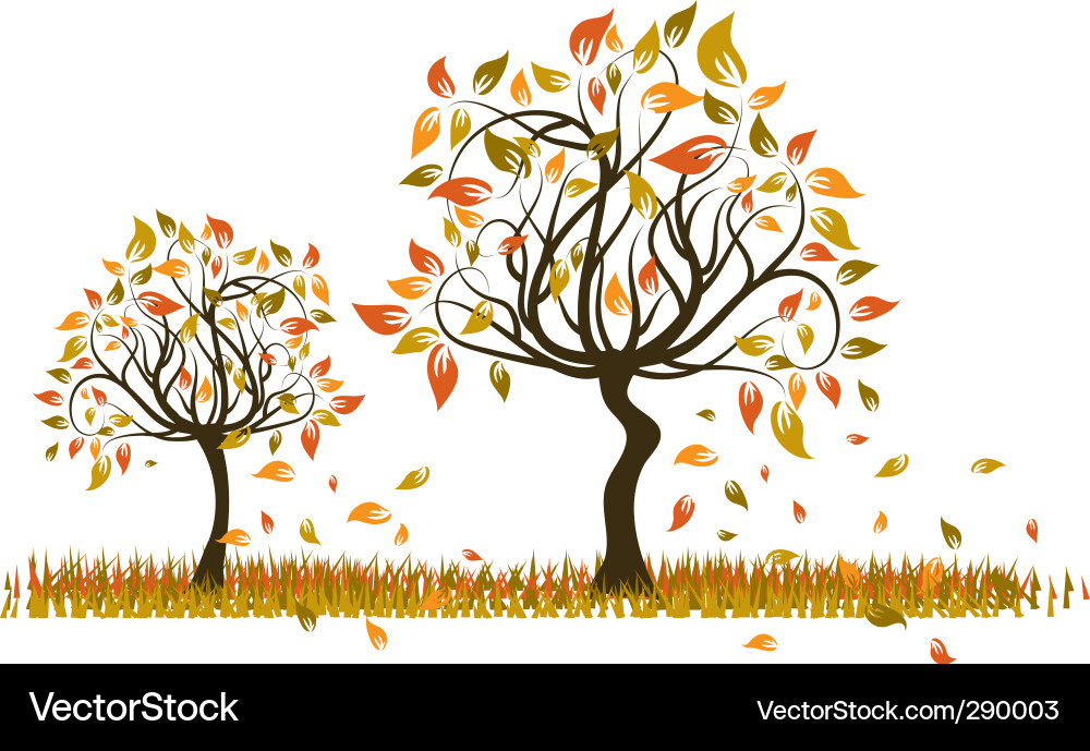 Tree autumn background vector image