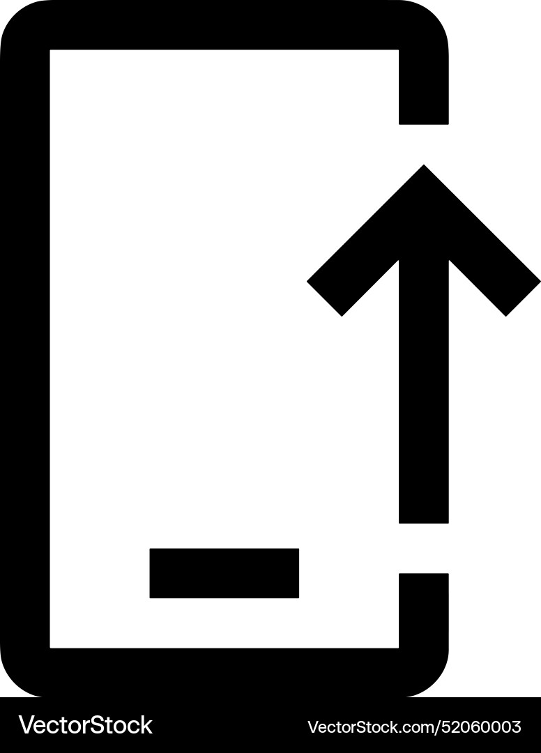 Upload outline icon symbol image Vector Image