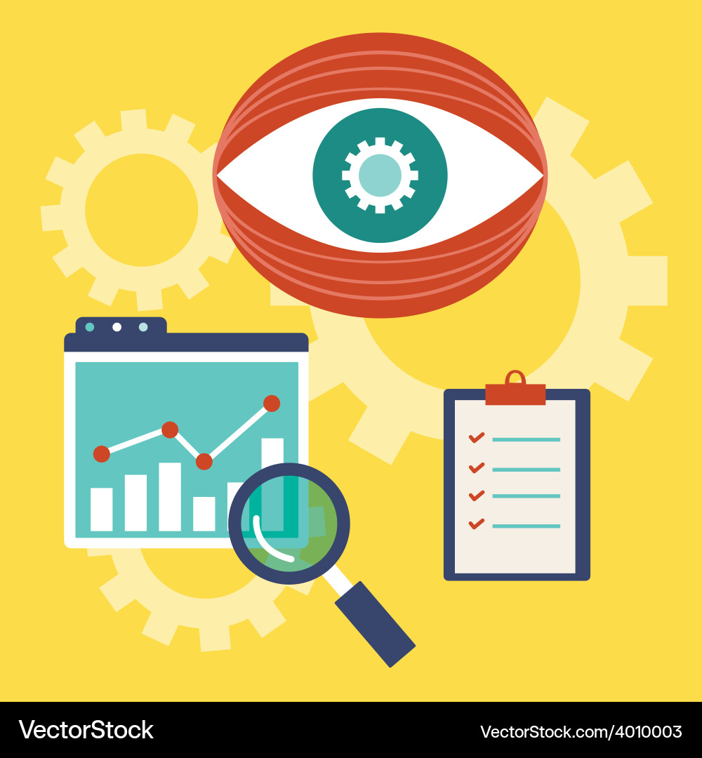 Website Statistics & Data Analysis vector image