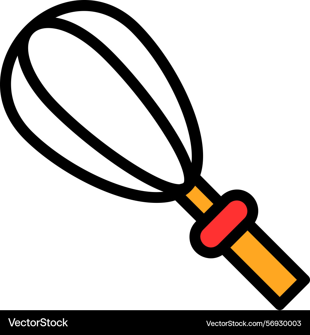 Whisk line filled style icon design Vector Image