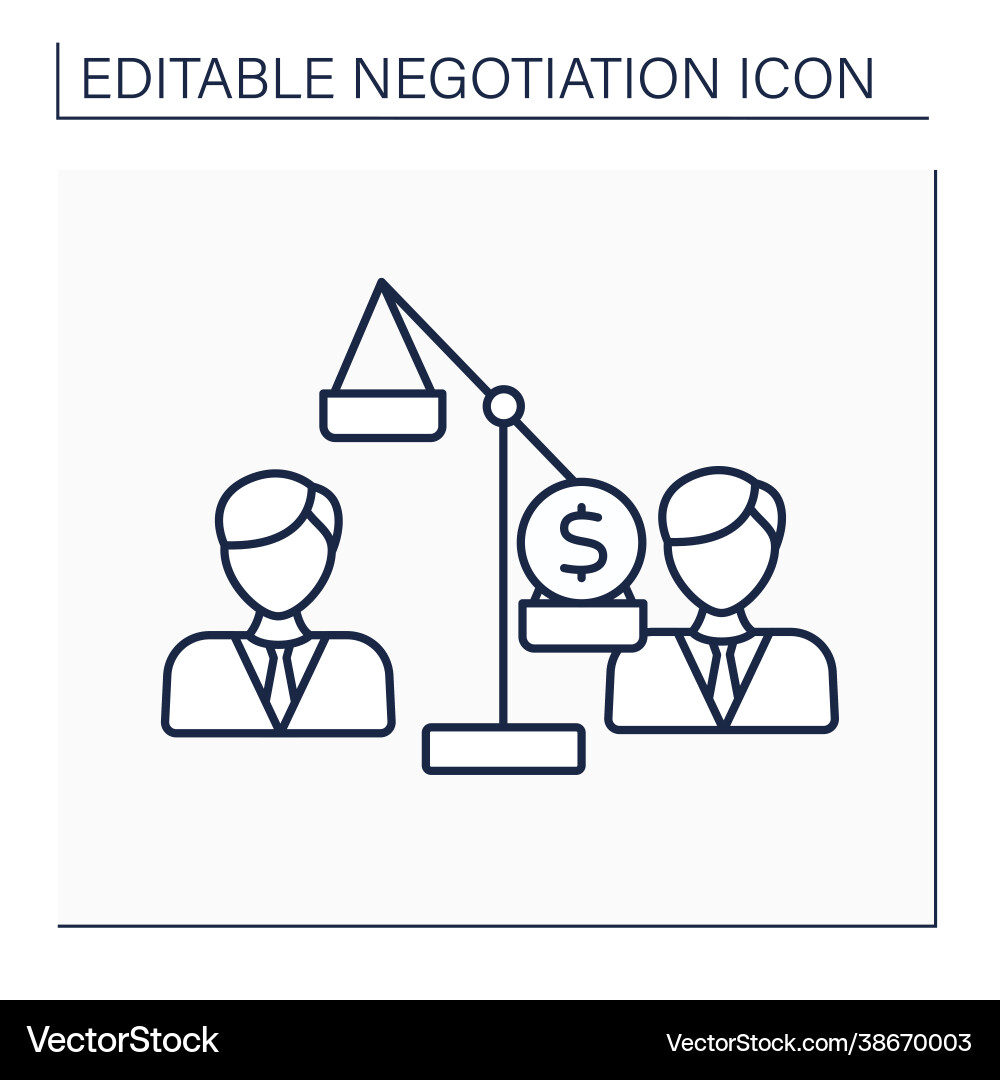 Zero-sum line icon vector image