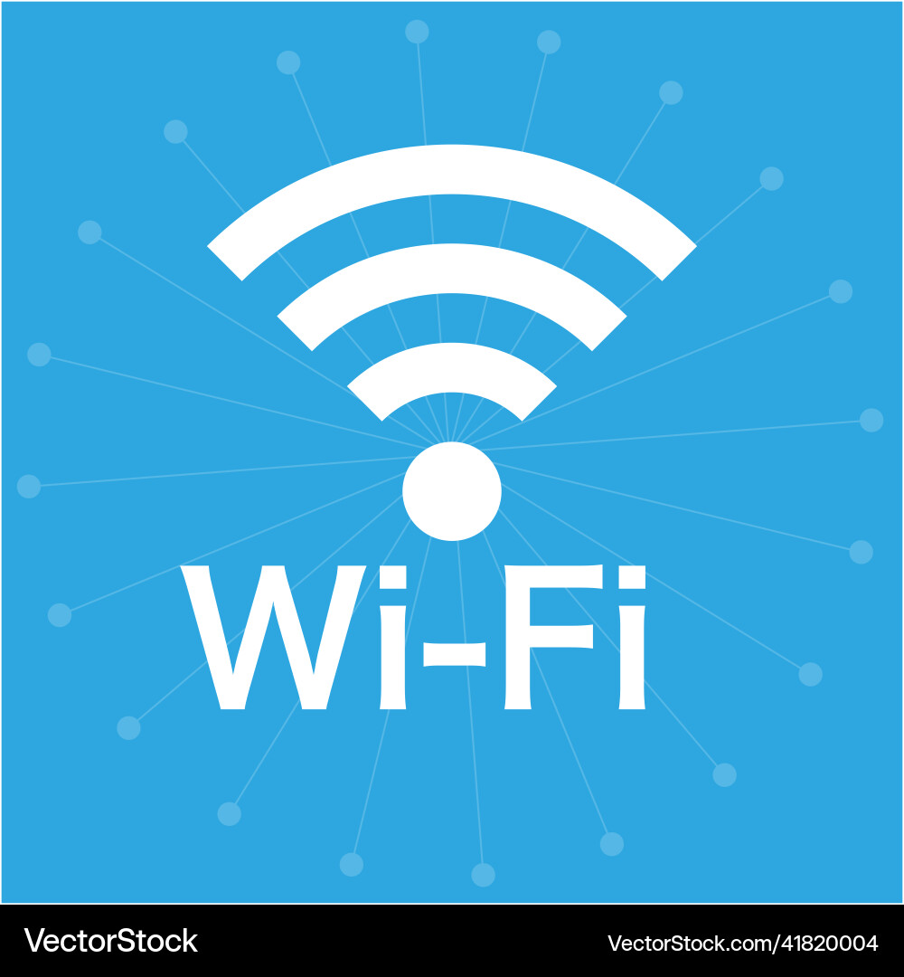 A wi-fi icon with an image of internet A wi-fi icon with an image of internet Vector Image