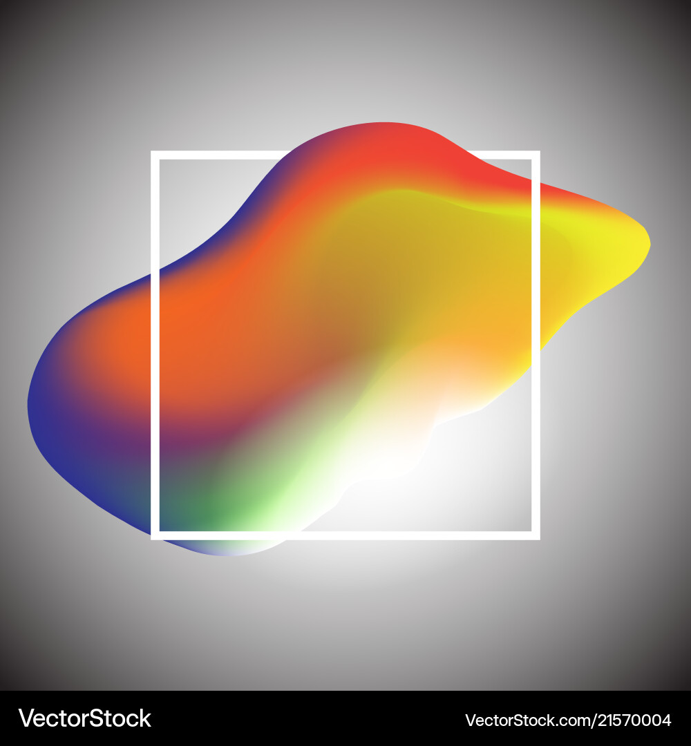 Abstract background with 3d fluid shape vector image
