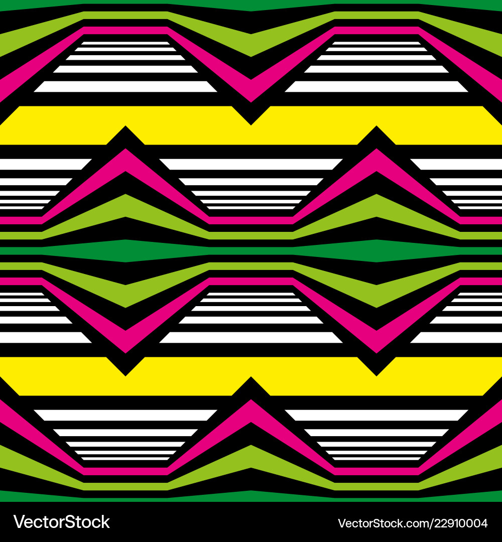 Abstract seamless op art pattern color pop Vector Image