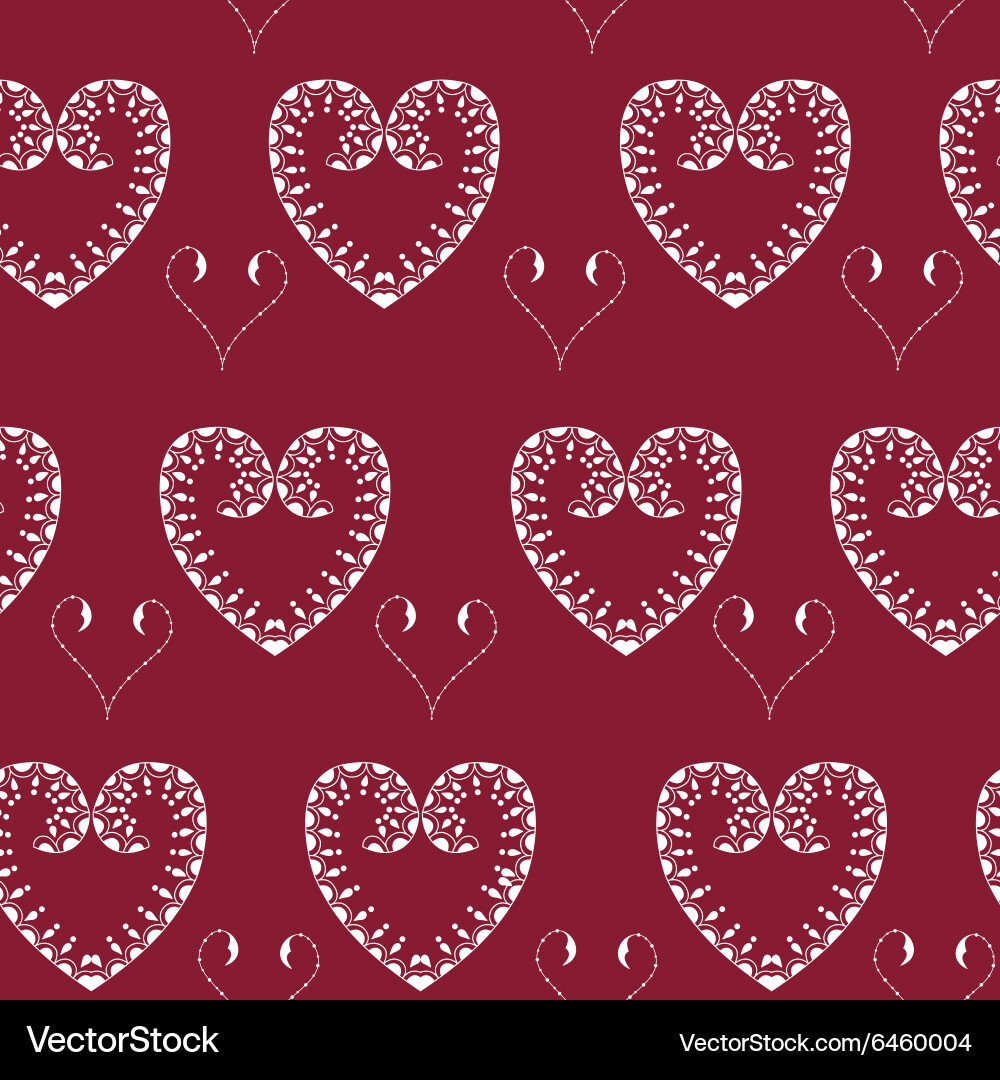 Abstract seamless pattern with heart Vector Image
