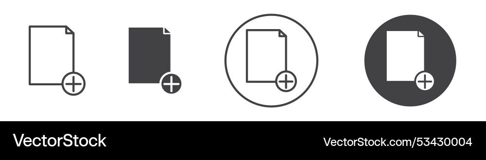 Add document icon thin line Add document icon thin line vector image