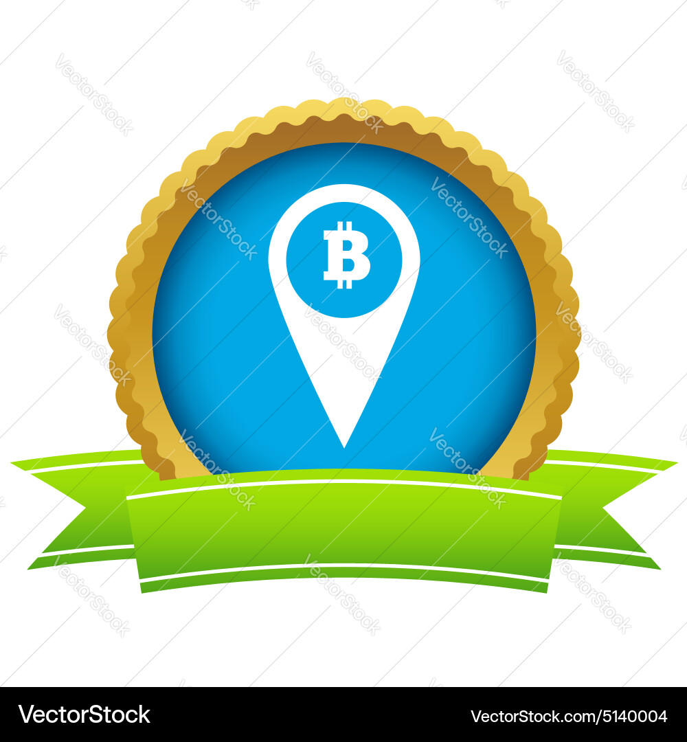 Bitcoin pointer certificate icon Vector Image