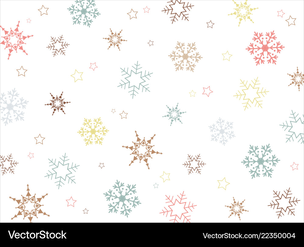 Christmas colorful snowflake pattern background Christmas colorful snowflake pattern background vector image