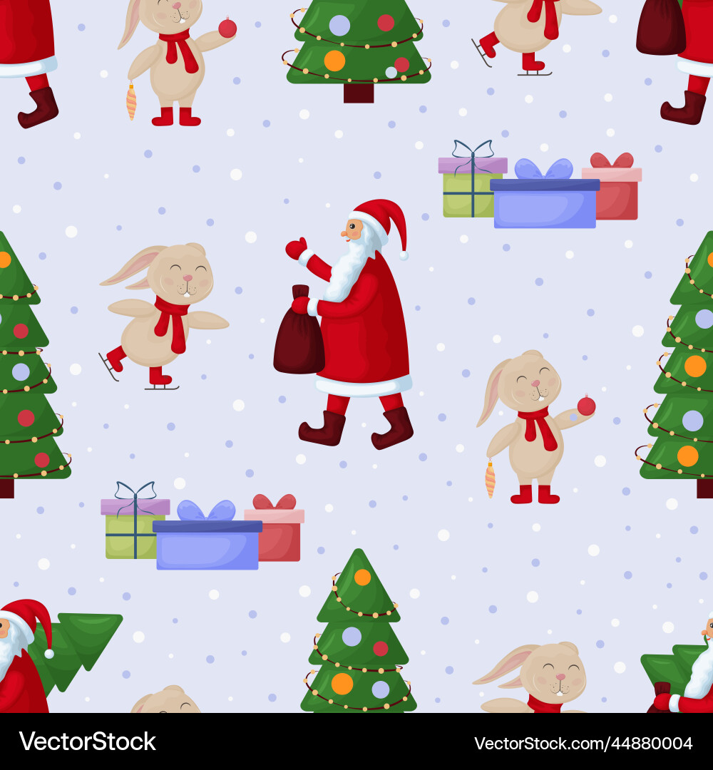 Christmas pattern a with the image Christmas pattern a with the image vector image