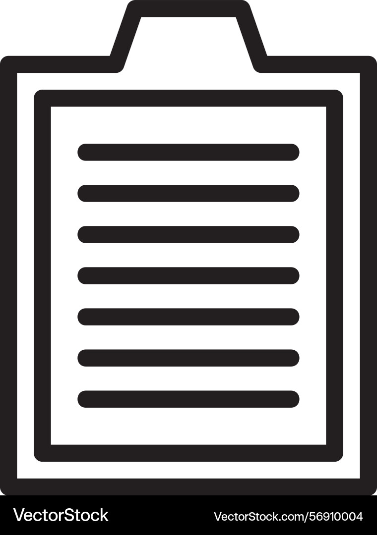 Clipboard linear style icon design Vector Image