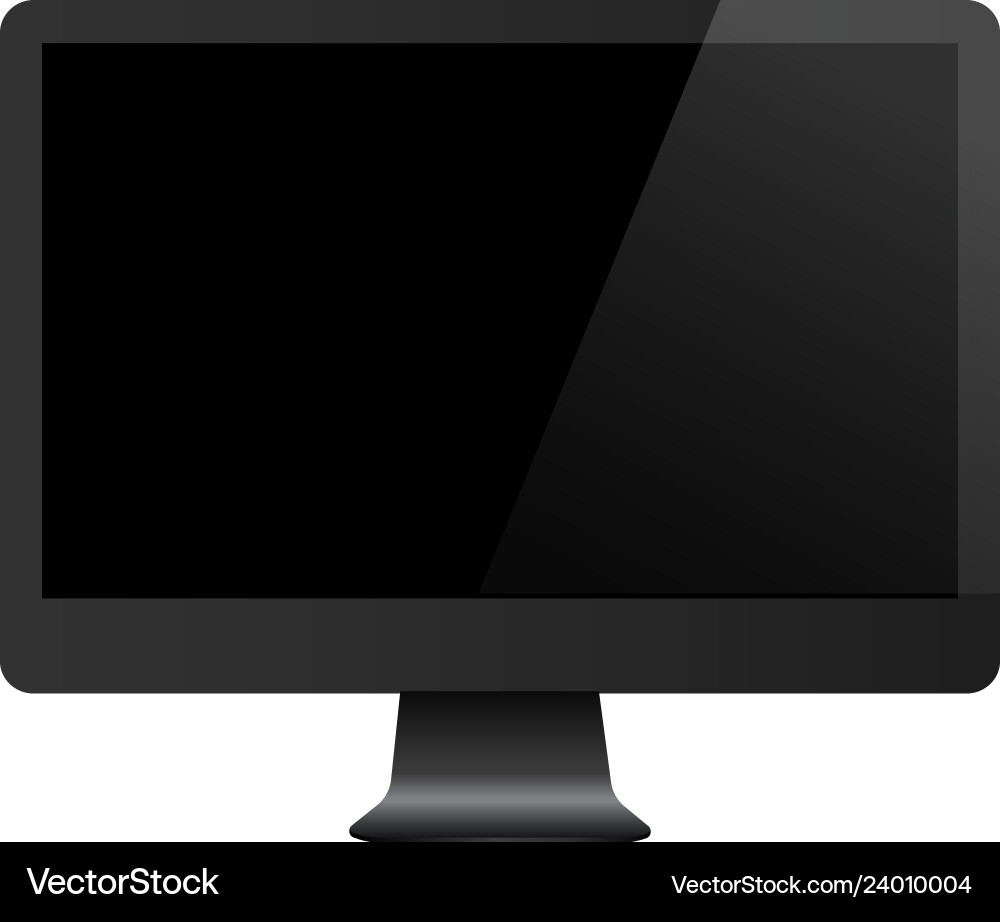 Computer monitor with white black mock up Computer monitor with white black mock up vector image