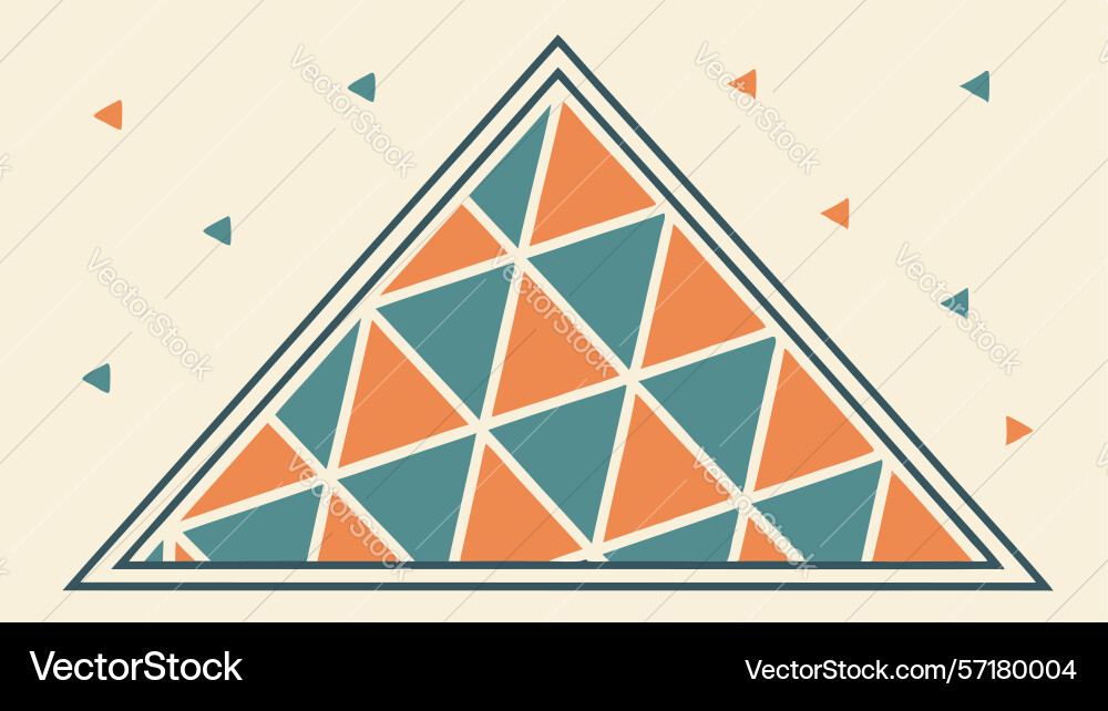 Cool-toned geometric pattern triangle abstract vector image