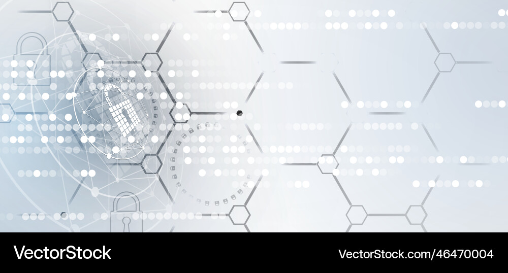 Cyber security and information or network Cyber security and information or network vector image