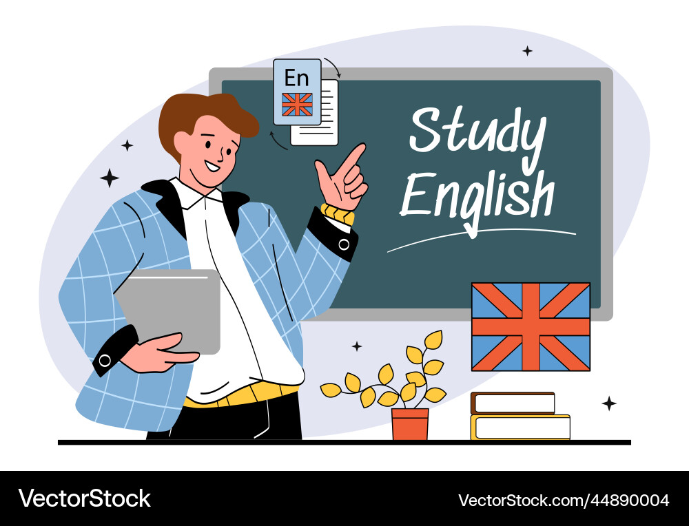 English teacher concept English teacher concept vector image