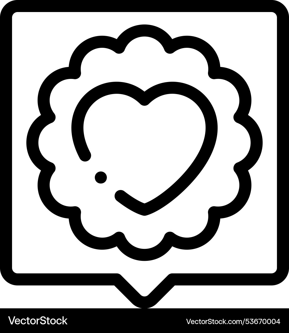 Favourite icon thin linear style design isolated Favourite icon thin linear style design isolated vector image