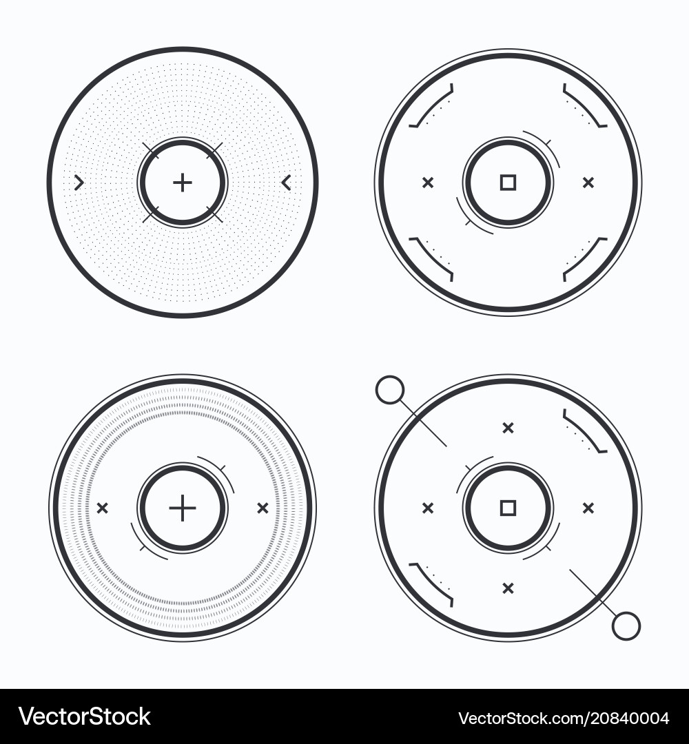 Futuristic Tech Interface Elements vector image