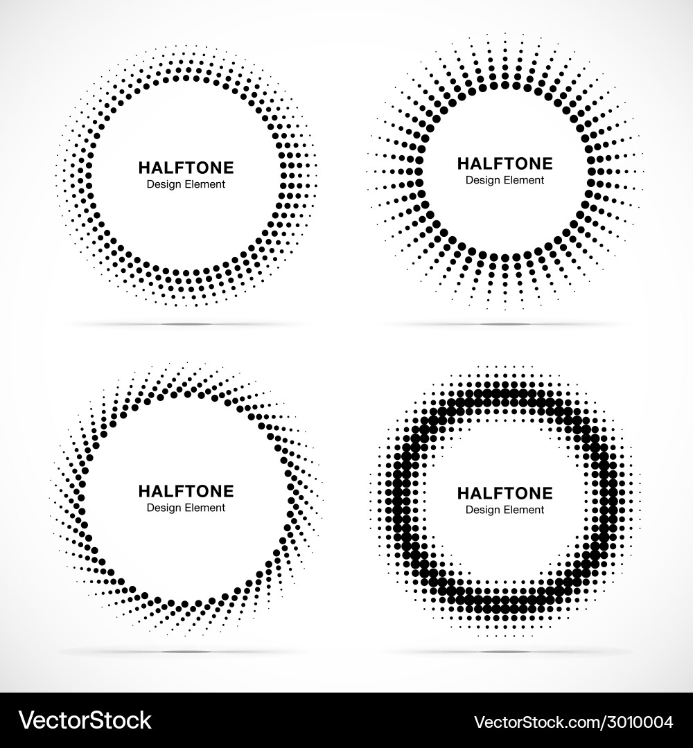 Halftone Circle Pattern vector image