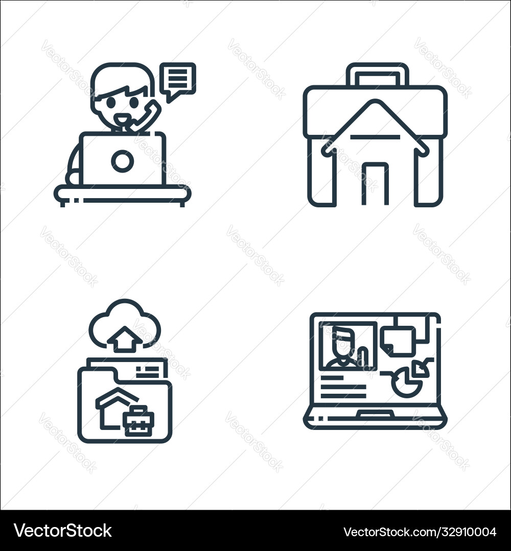 Home line icons linear set quality Home line icons linear set quality Vector Image