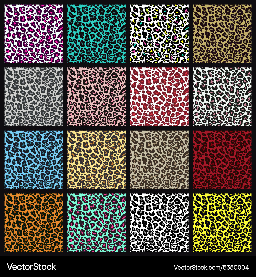 Leopard Seamless Patterns vector image