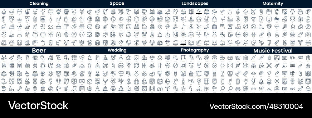 Linear style icons pack in this bundle include Linear style icons pack in this bundle include vector image