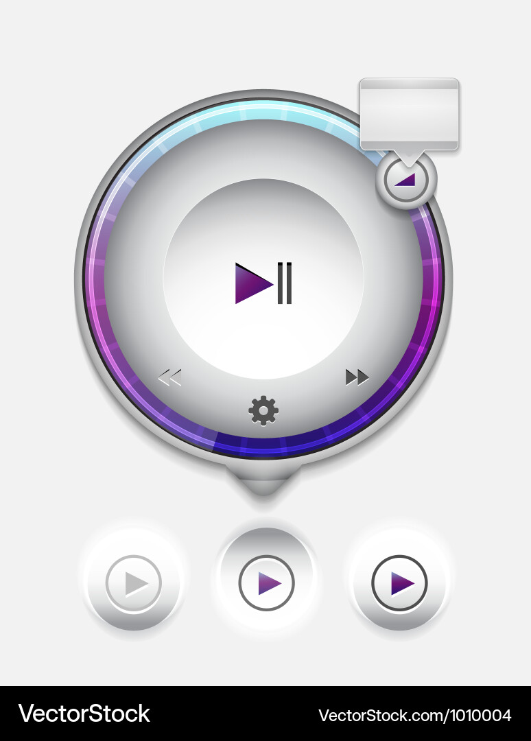 Multimedia Control Interface vector image