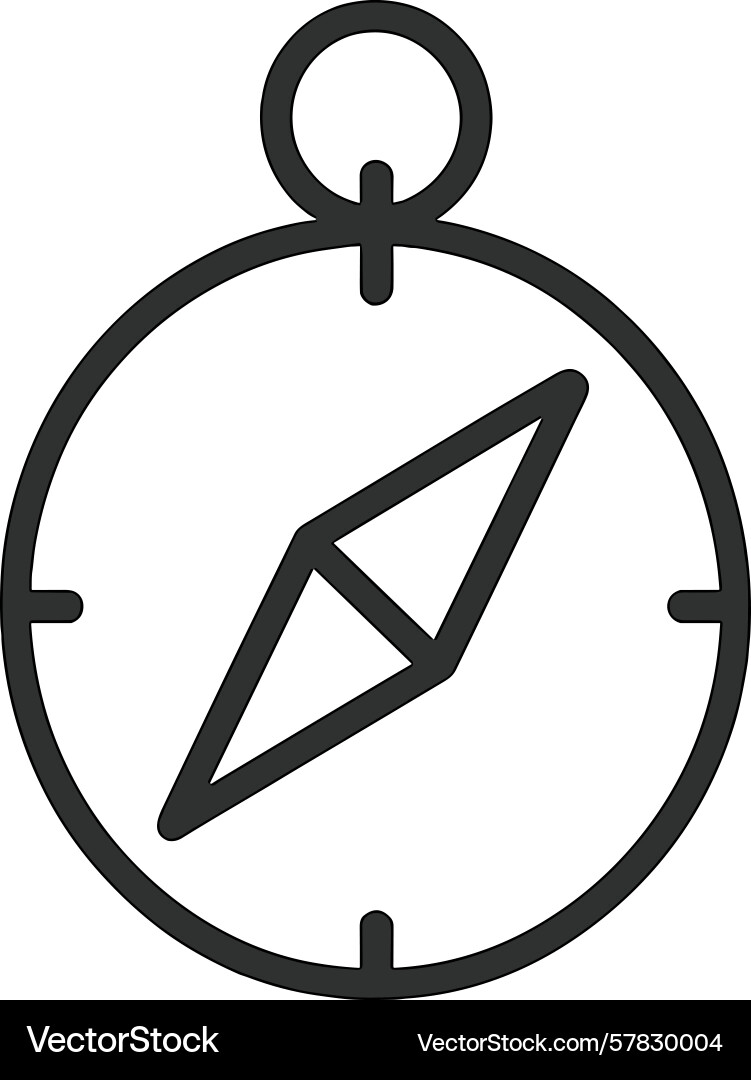 Navigating with a simple compass to explore new Navigating with a simple compass to explore new vector image