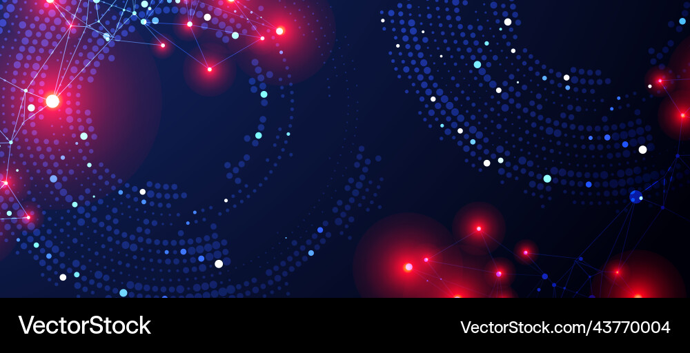 Polygonal science background with connecting dots Polygonal science background with connecting dots vector image