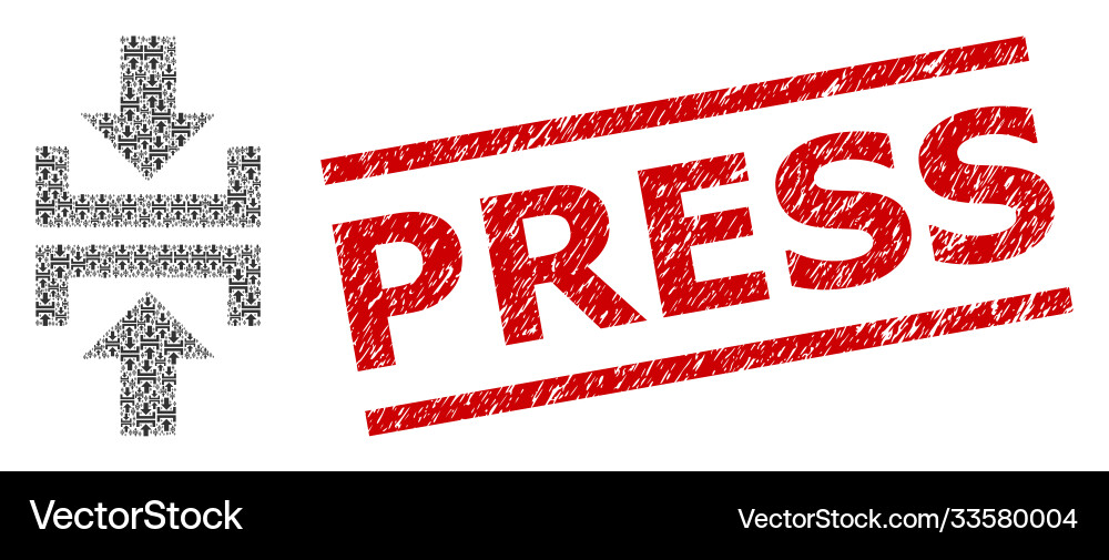 Press vertical direction recursion mosaic Press vertical direction recursion mosaic vector image