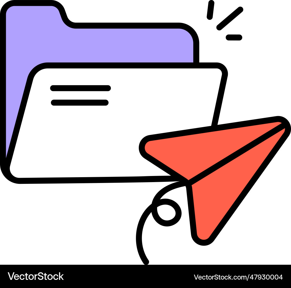 Send Folder Icon vector image