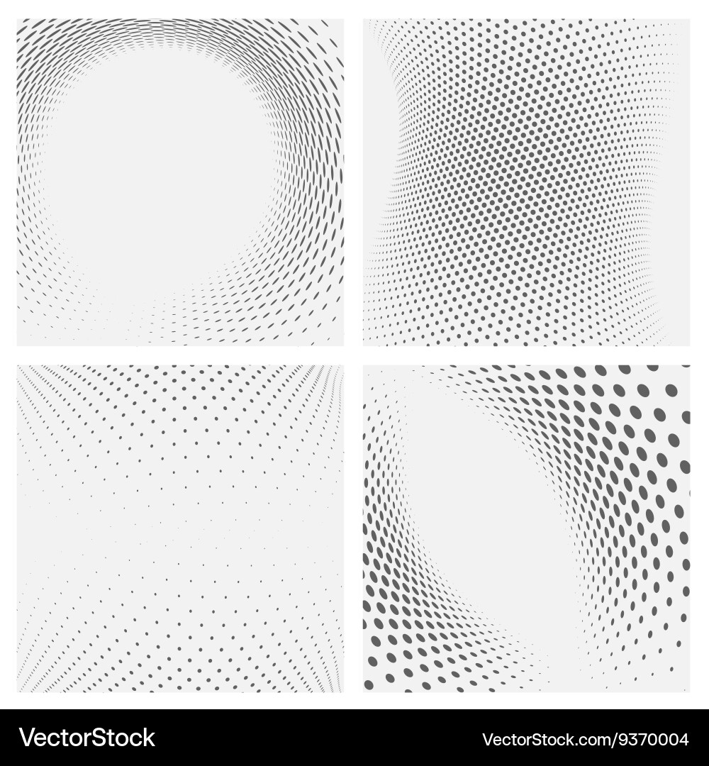 Set of dotted abstract forms vector image