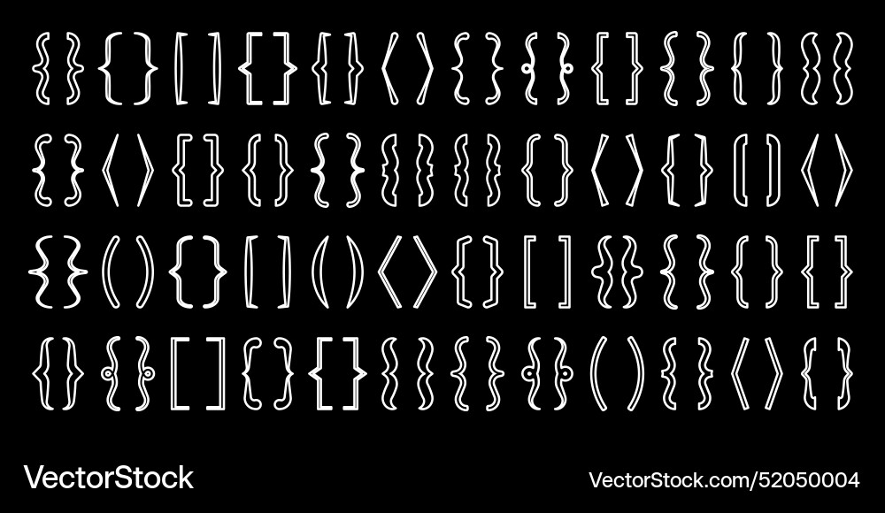 Text brackets collection black quotation box Text brackets collection black quotation box vector image