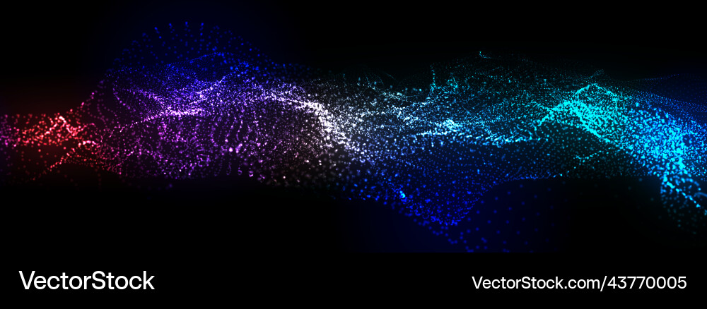 Abstract background glowing particles dynamic flow Abstract background glowing particles dynamic flow Vector Image
