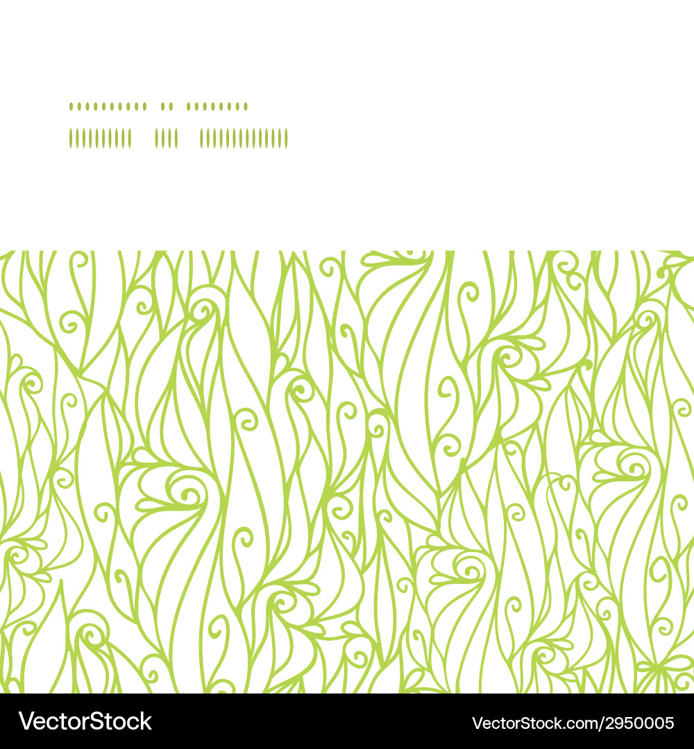 Abstract swirls texture horizontal frame seamless Vector Image